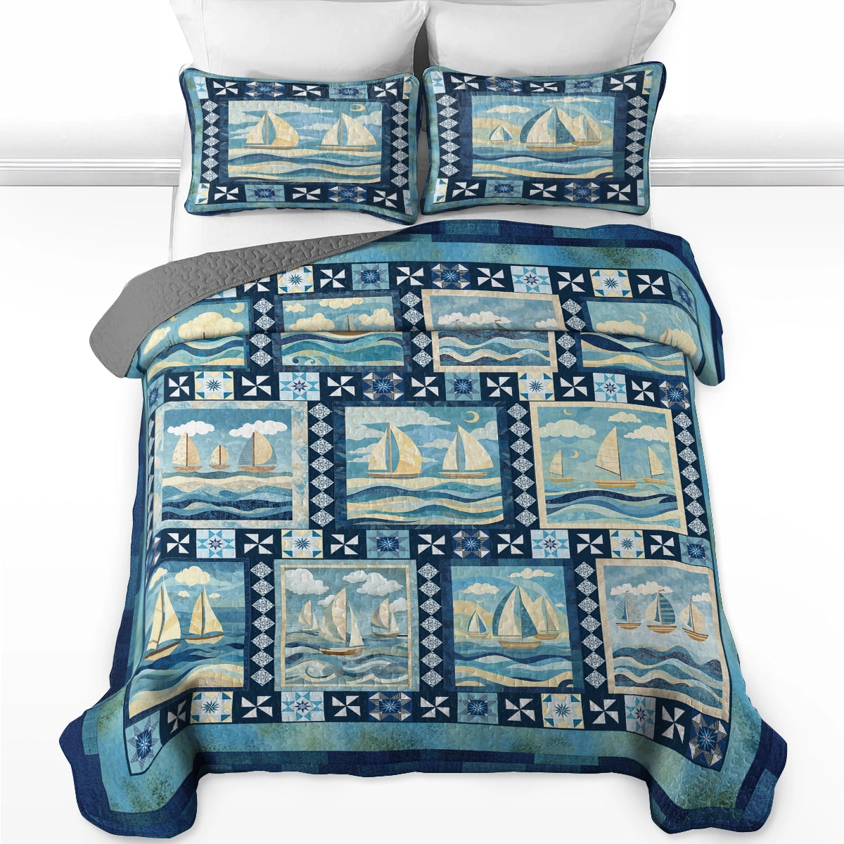 Shineful All Season Quilt 3-Piece Set - Sailor’s Dream