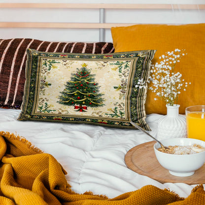 Shineful 2D Print Cushion Cover, Pillowcase, Pillows Covers - Classic Christmas Tree