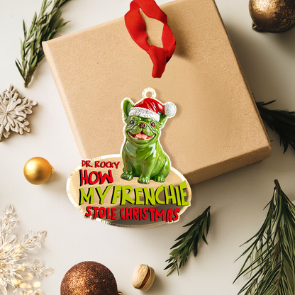 Shineful Personalized 2D Acrylic Ornament How My Frenchie Stole Christmas