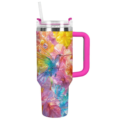 Shineful Glossy Tumbler Crystal Blossom Hummingbird