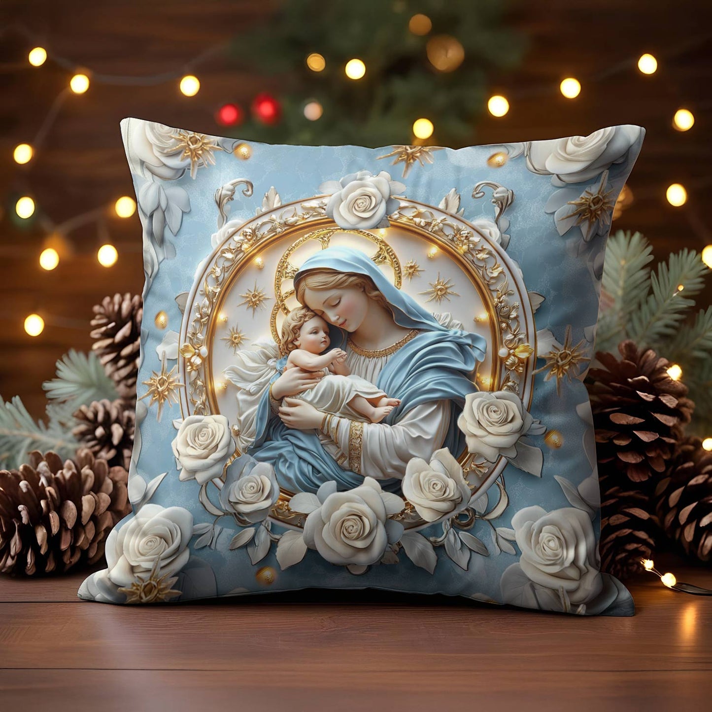 Shineful 2D Print Cushion Cover, Pillowcase, Pillows Covers Holy Mother of Light