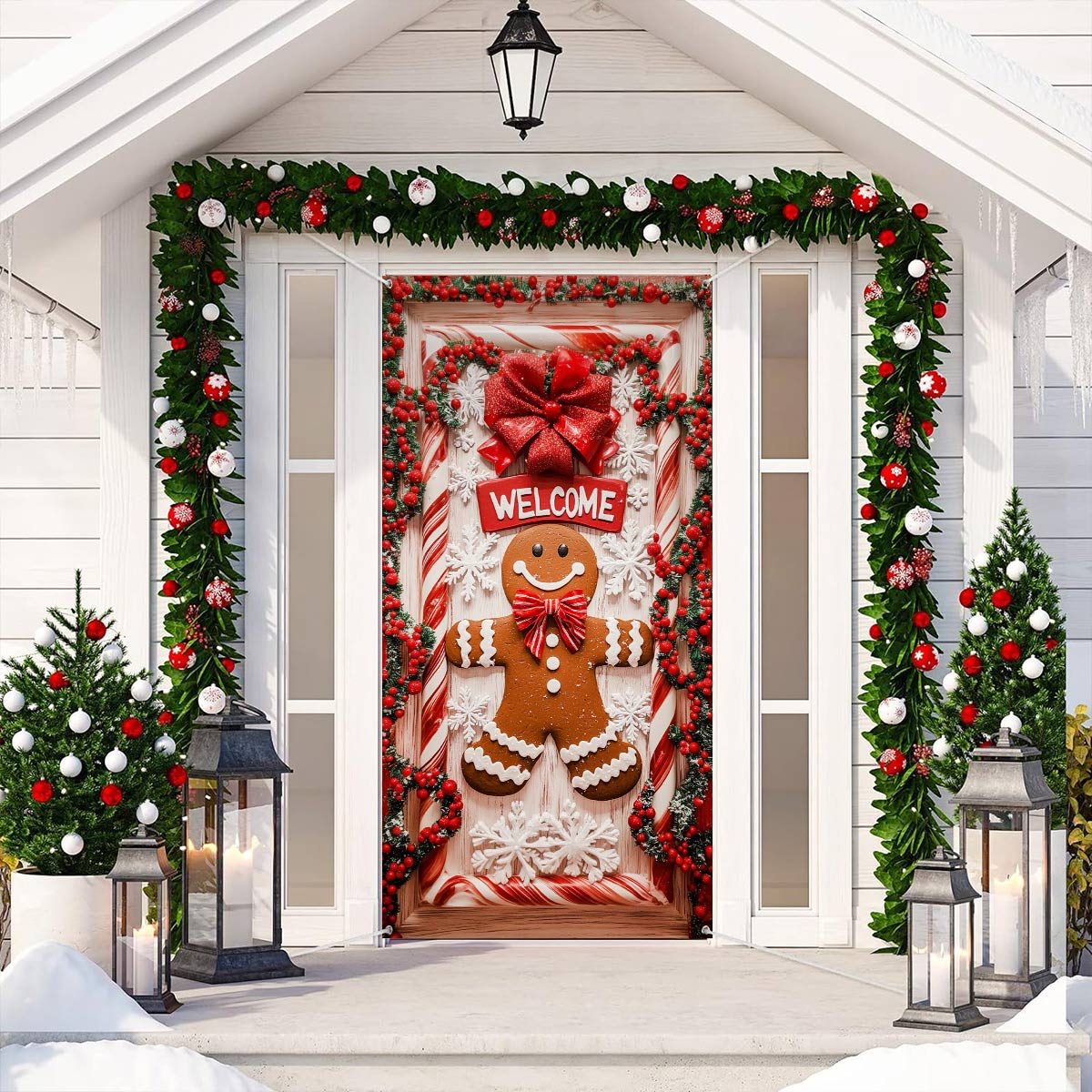 Shineful Door Cover - Gingerbread Man