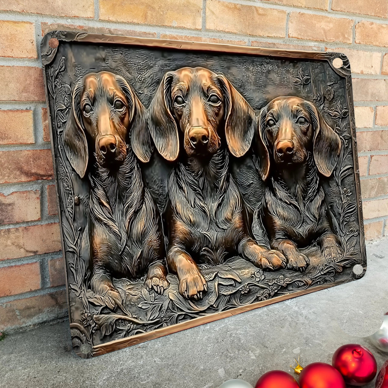 Shineful 2D Metal Sign Dachshund Trio