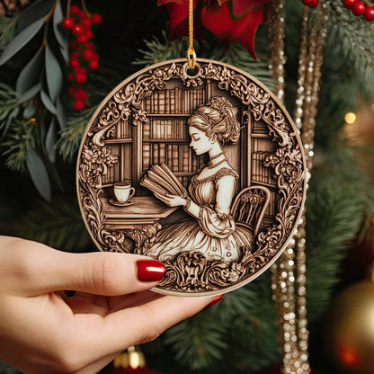 Shineful 2D Acrylic Ornament Cozy Reader