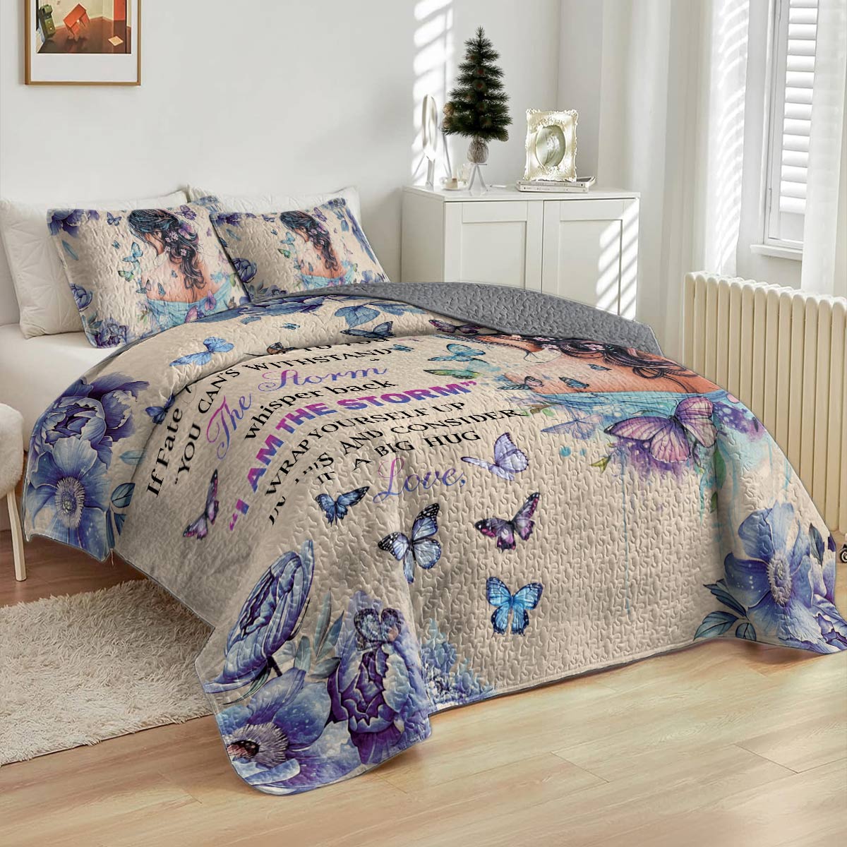 Shineful All Season Quilt 3-Piece Set Storm Whisper