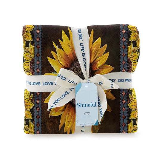 Shineful Fleece Blanket Sunflower Faith Hope