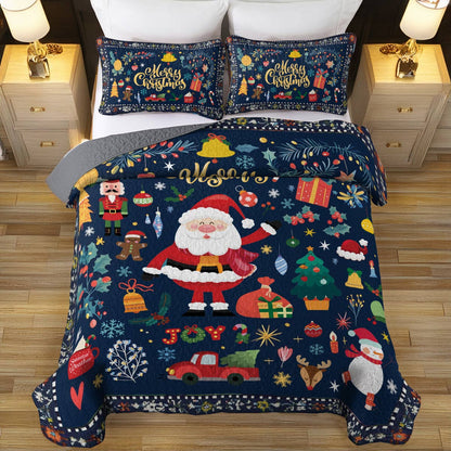 Shineful All Season Quilt 3-Piece Set Christmas Festive Cheer