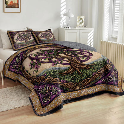 Shineful All Season Quilt 3-Piece Set Vitality Blossom