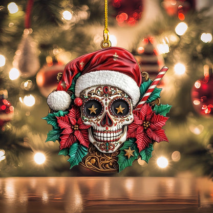 Shineful Acrylic Ornament Festive Sugar Skull Delight