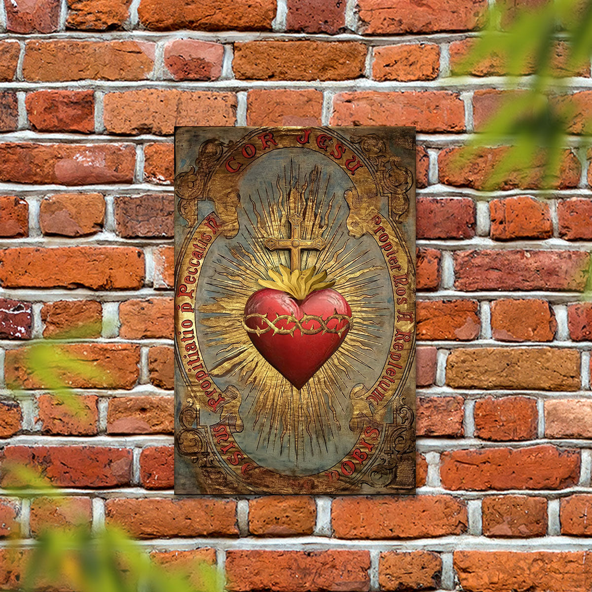 Shineful 2D Metal Sign Sacred Heart