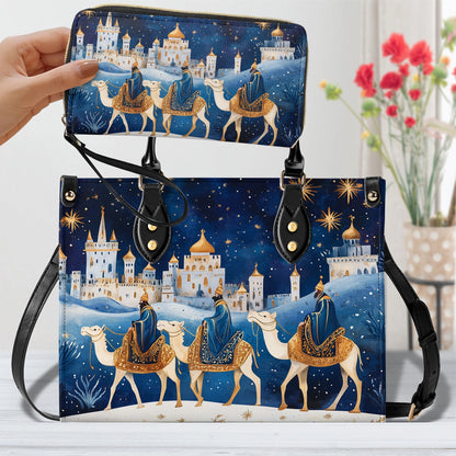 Shineful Leather Bag Starry Nativity Journey