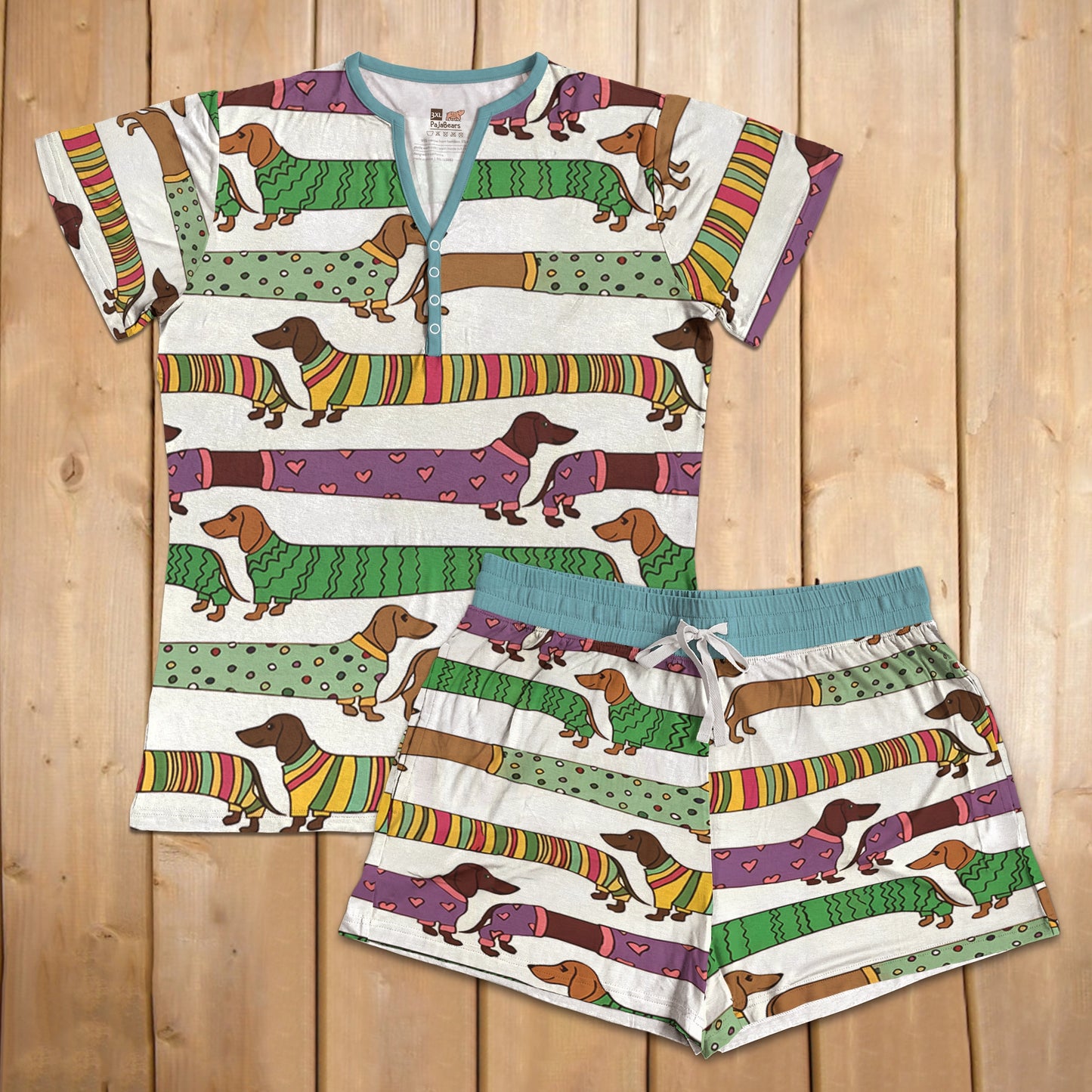 Shineful Pajama Shorts Cute Dachshunds