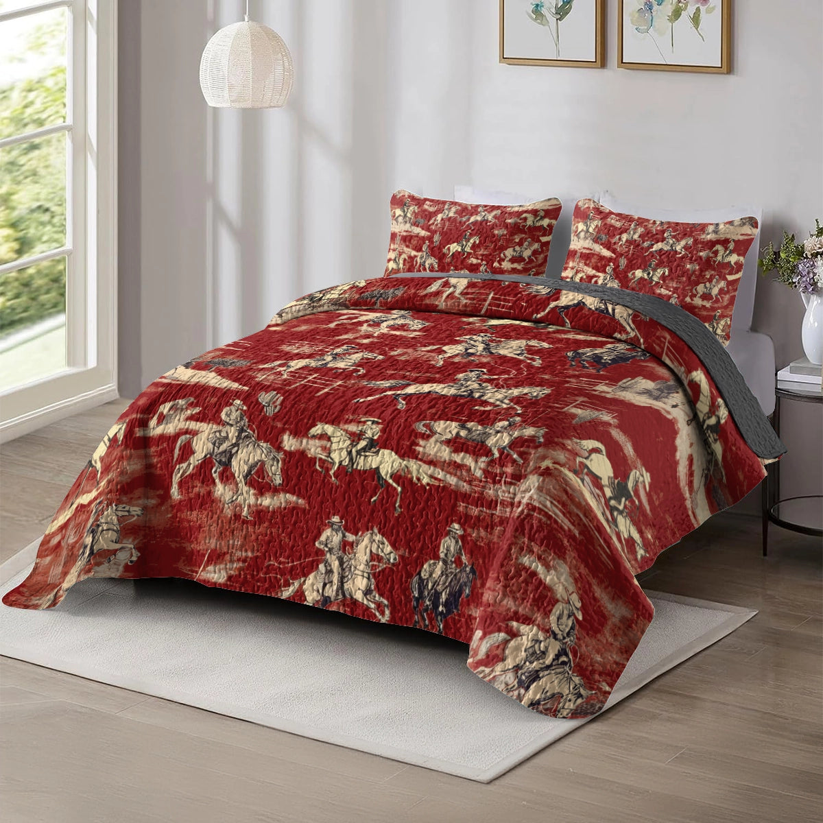 Shineful All Season Quilt 3-Piece Set - Wild West Cowboy