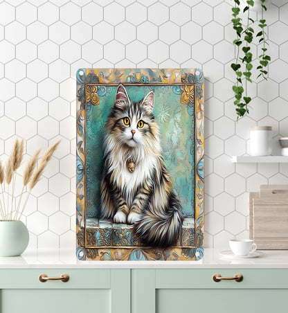 Shineful 2D Metal Sign Majestic Paws Cat