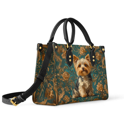 Shineful Leather Bag Regal Yorkie Elegance