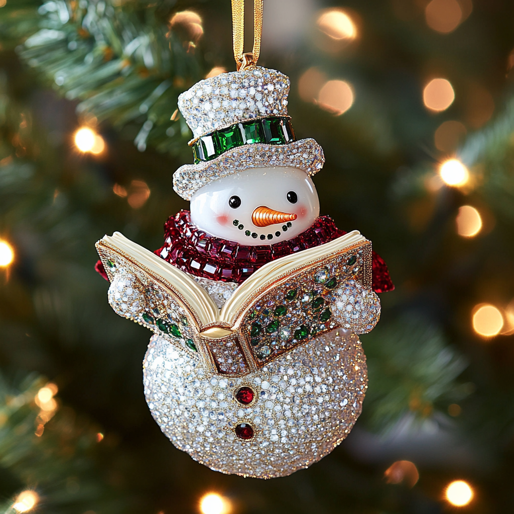 Shineful 2D Acrylic Ornament Sparkling Snowman Holiday