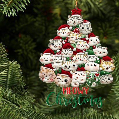 Shineful 2D Acrylic Ornament Meowy Christmas