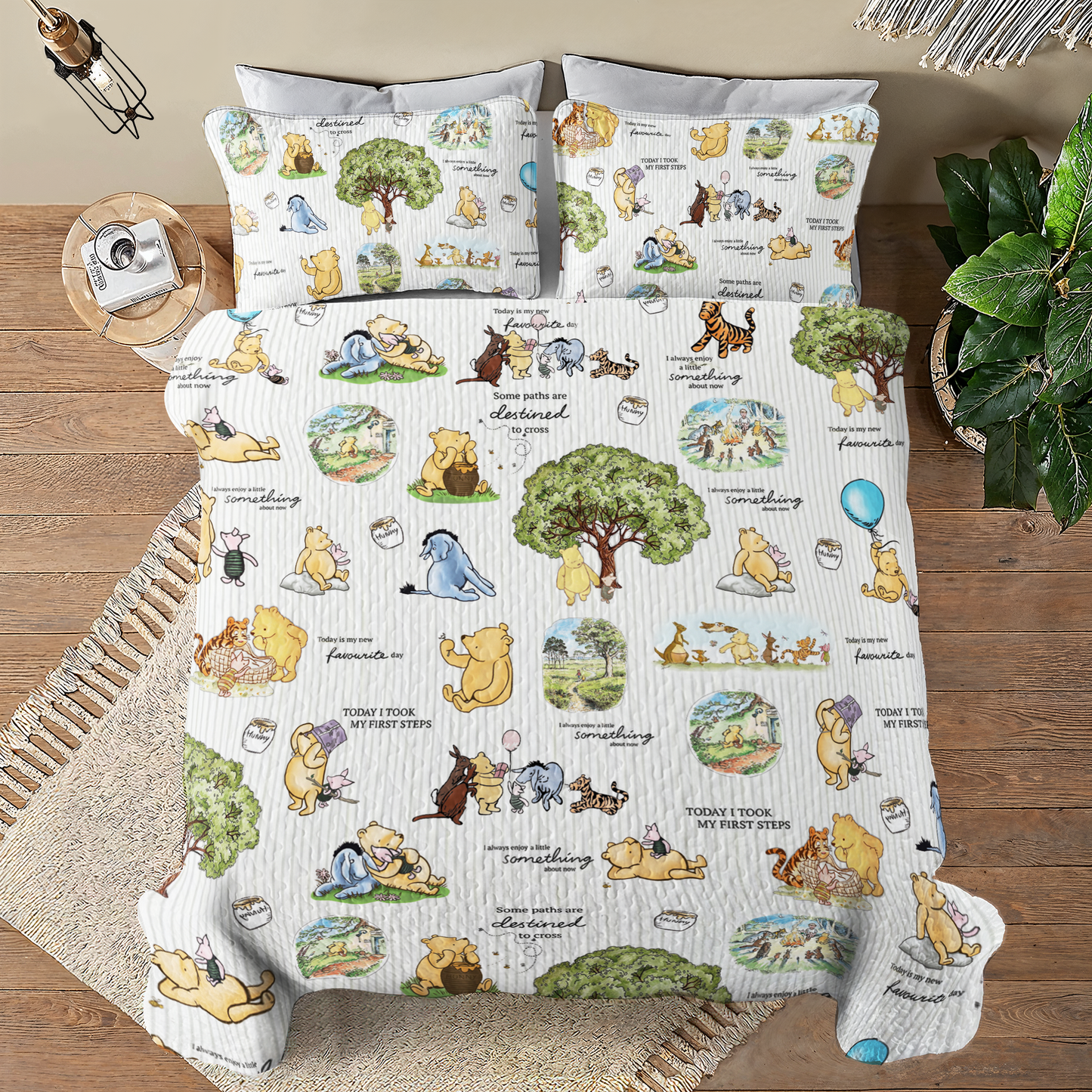 Shineful All Season Quilt 3-Piece Set Pooh Dreams