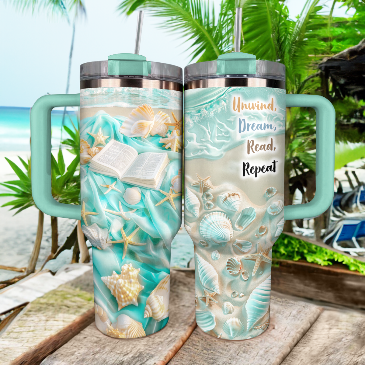 Shineful Tumbler Unwind, Dream, Read, Repeat Reading Lover