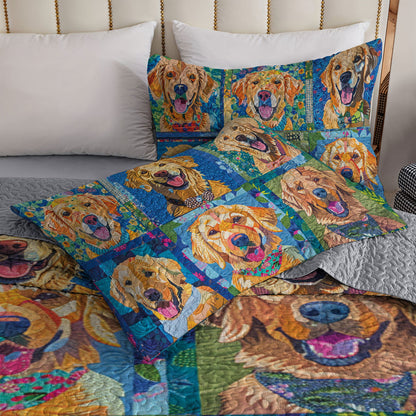 Shineful All Season Quilt 3-Piece Set Golden Delight