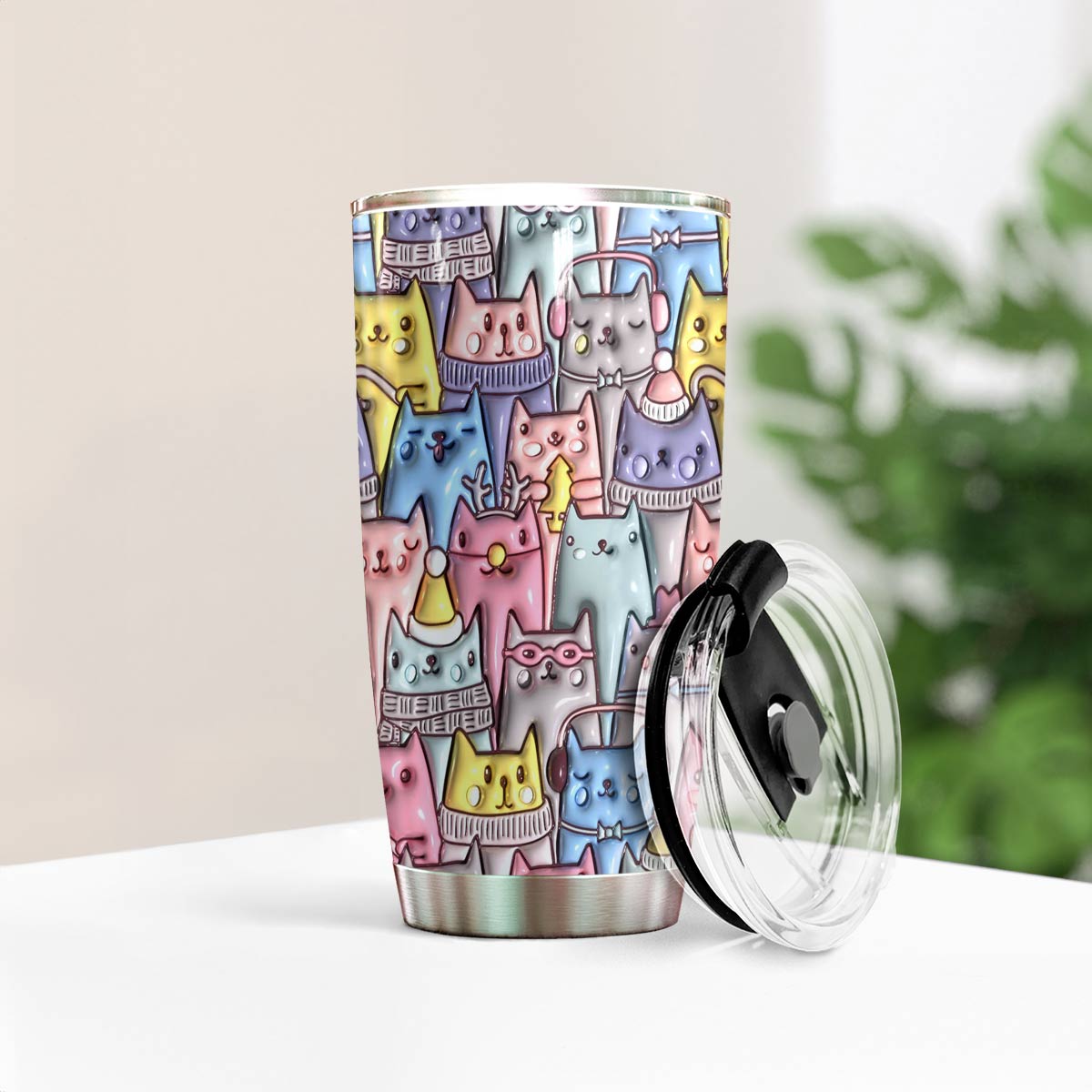 Shineful 20oz Tumbler Cat 3D