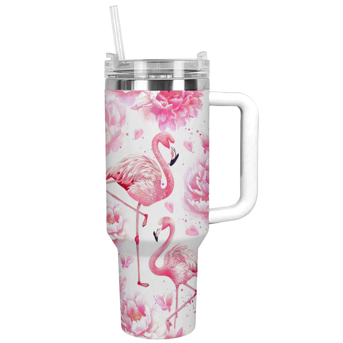 Shiny Tumbler Blossom Pfingstrose Flamingo