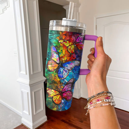 Shineful Tumbler Glass Butterfly