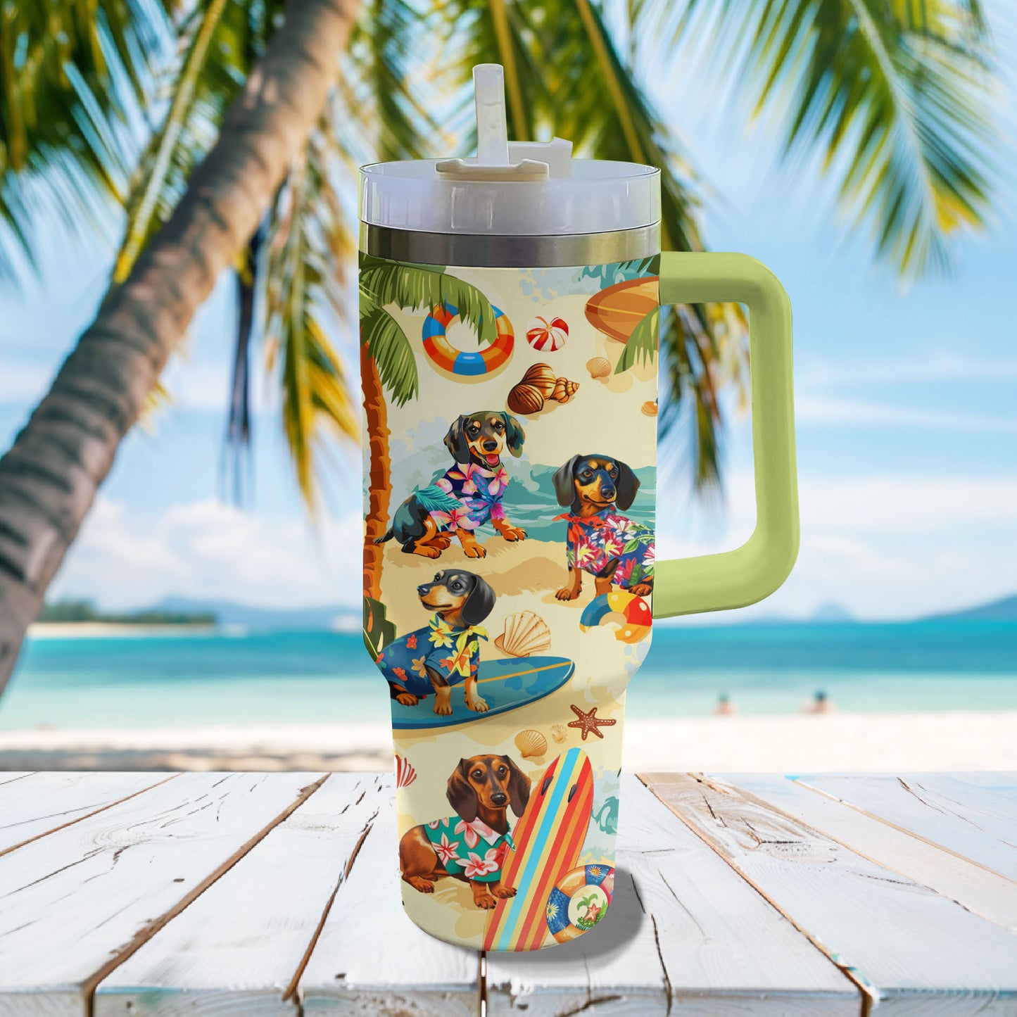 Shineful Tumbler Beachy Dachshund