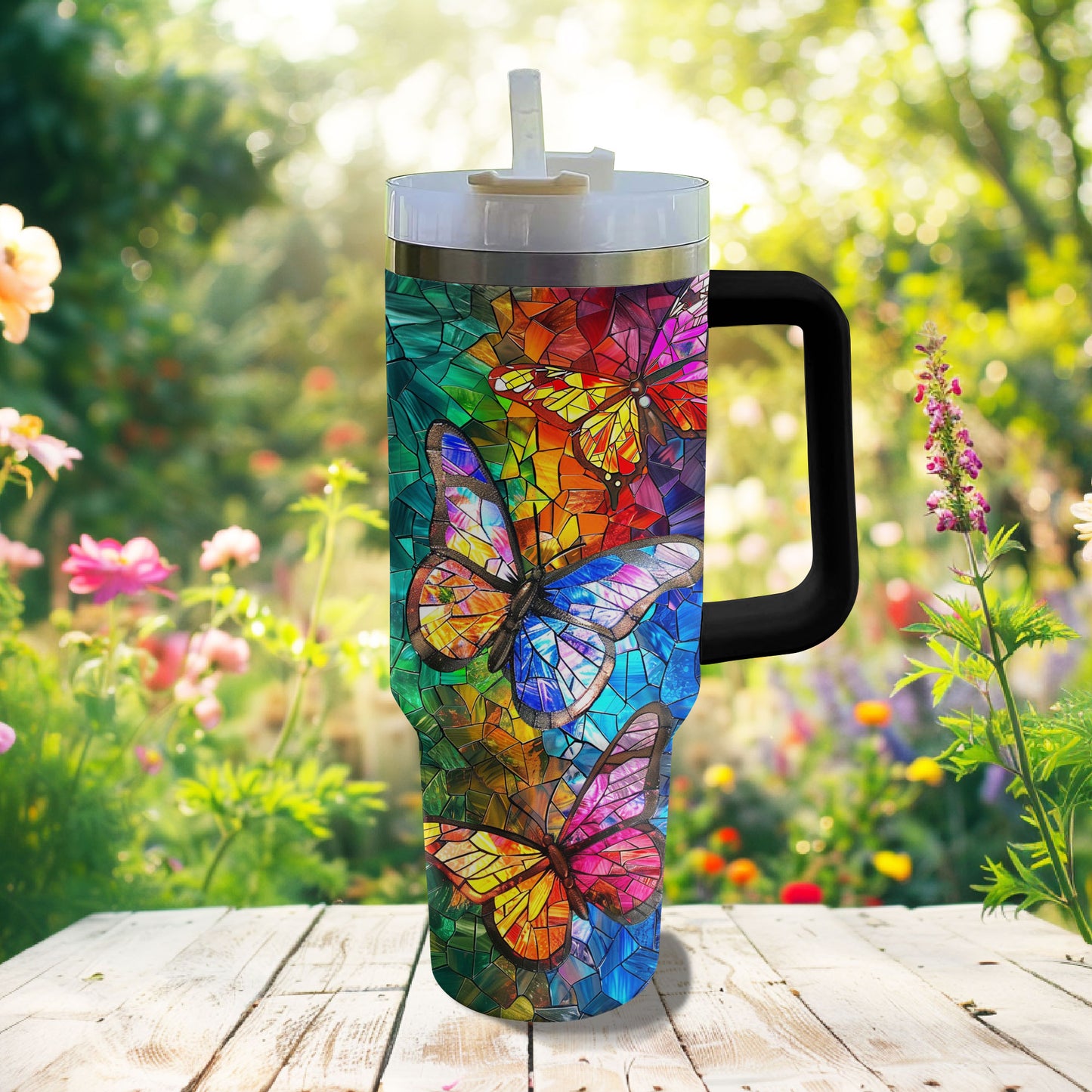 Shineful Tumbler Glass Butterfly