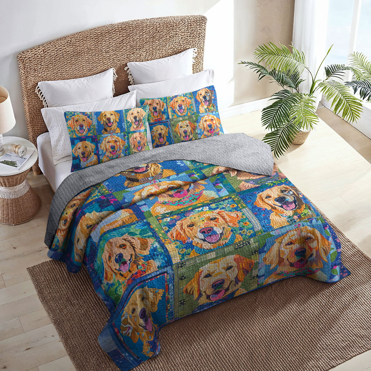 Shineful All Season Quilt 3-Piece Set Golden Delight