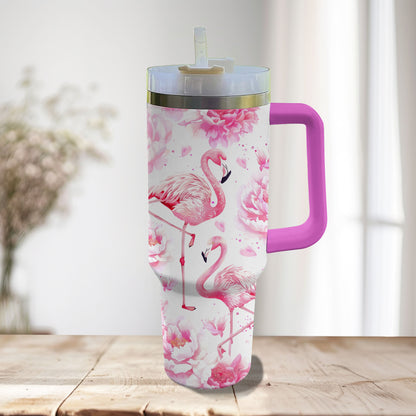 Shiny Tumbler Blossom Pfingstrose Flamingo