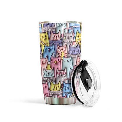 Shineful 20oz Tumbler Cat 3D