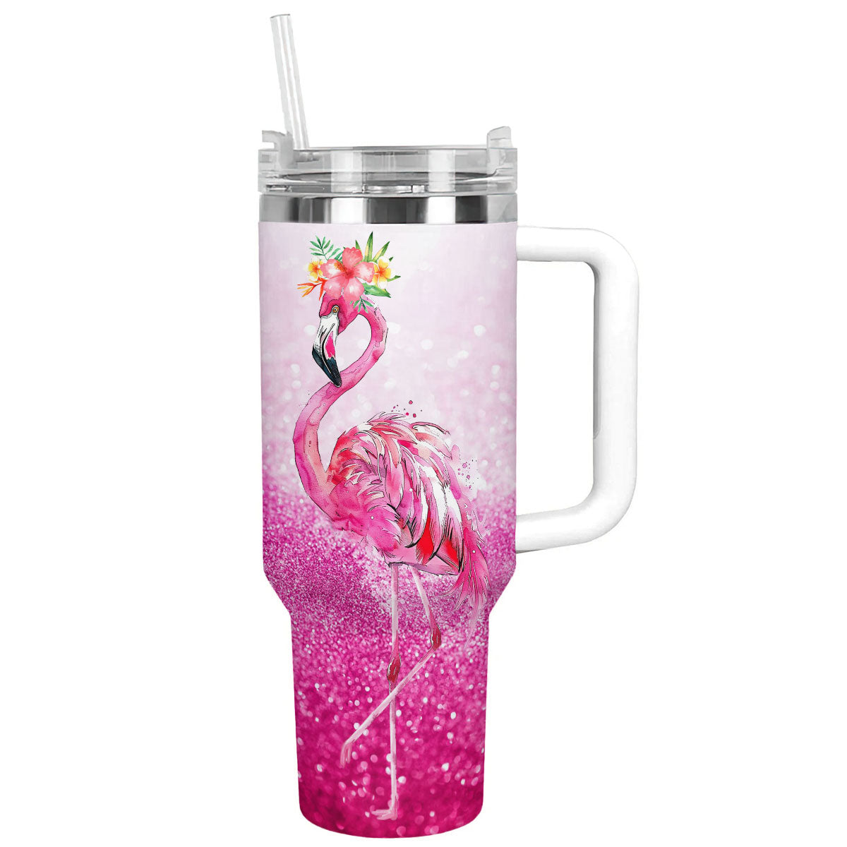 Glänzender Becher Blink Flamingo