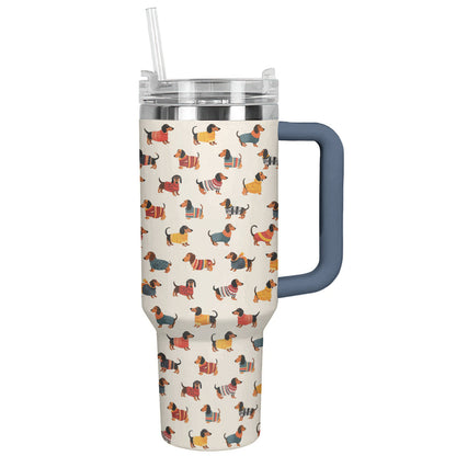 Dachshund 40 Oz Shineful™ Tumbler Cute Nl09 Navy 40Oz