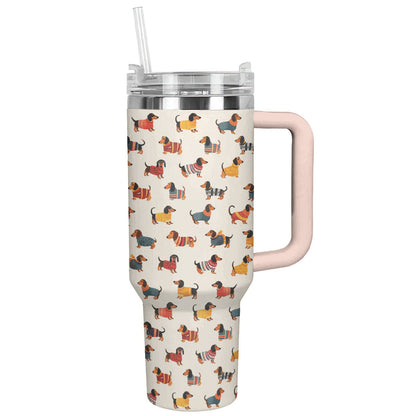 Dachshund 40 Oz Shineful™ Tumbler Cute Nl09 Pink 40Oz