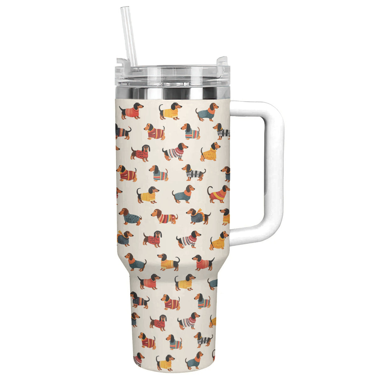 Dachshund 40 Oz Shineful™ Tumbler Cute Nl09 White 40Oz