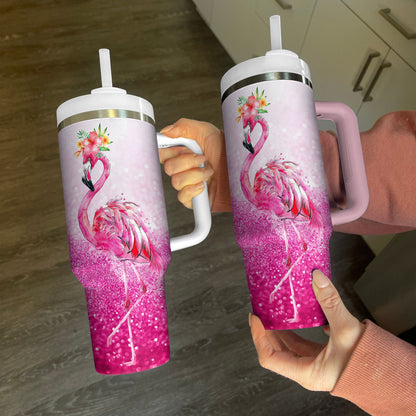 Glänzender Becher Blink Flamingo