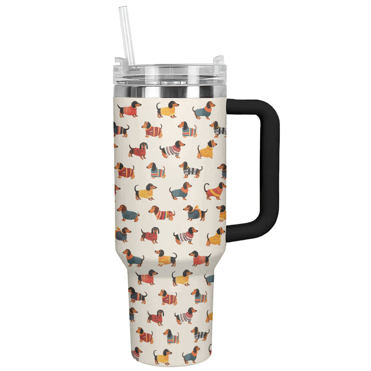 Dachshund 40 Oz Shineful™ Tumbler Cute Nl09 Black 40Oz