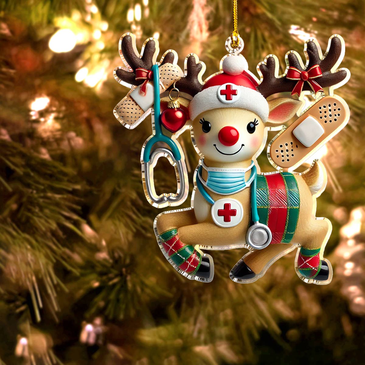 Shineful Acrylic Ornament Happy Christmas Nurse