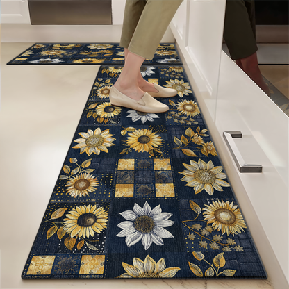 Shineful Ultra-Thin Non Skid Floor Mat, Kitchen Rugs Inelegance Sunflowers