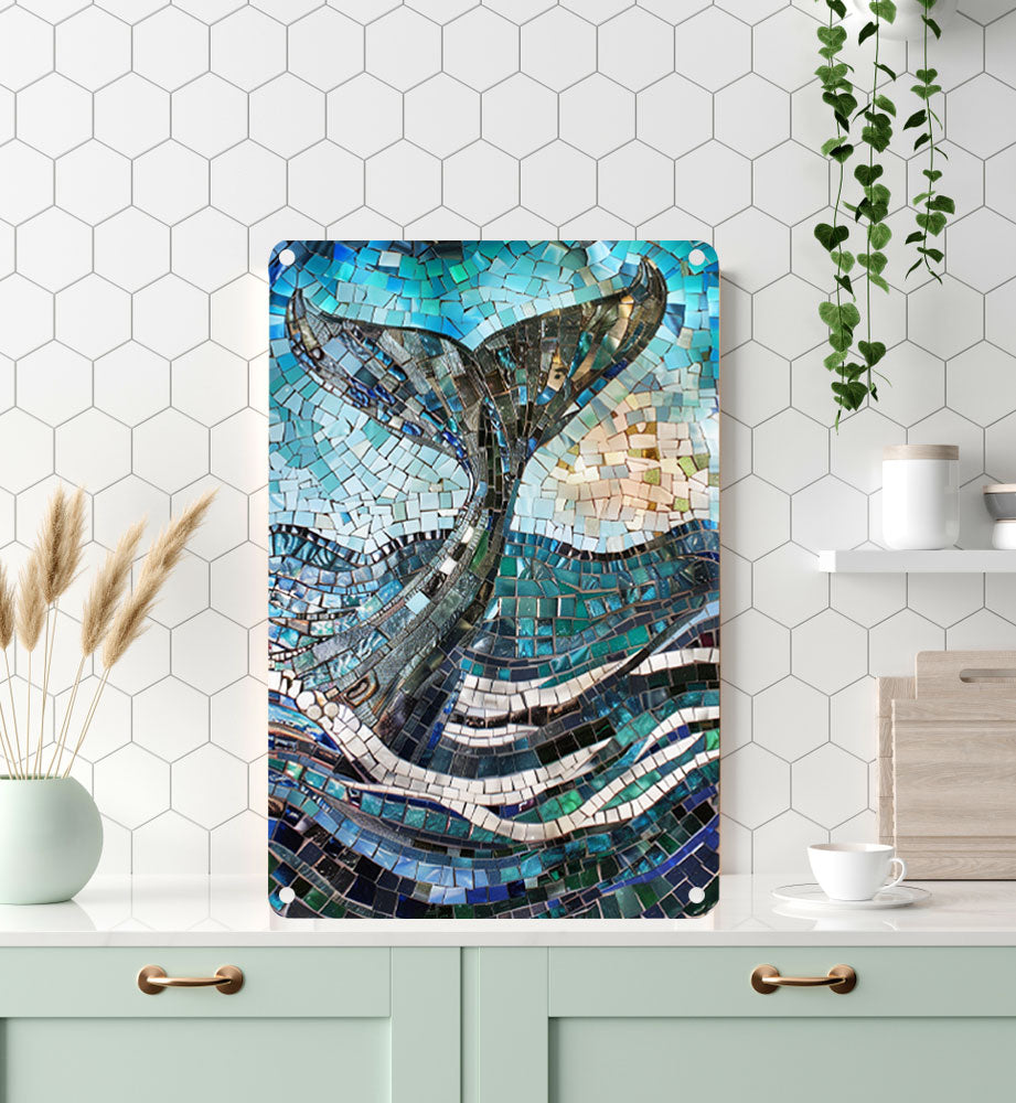 Shineful 2D Metal Sign Ocean Mosaic