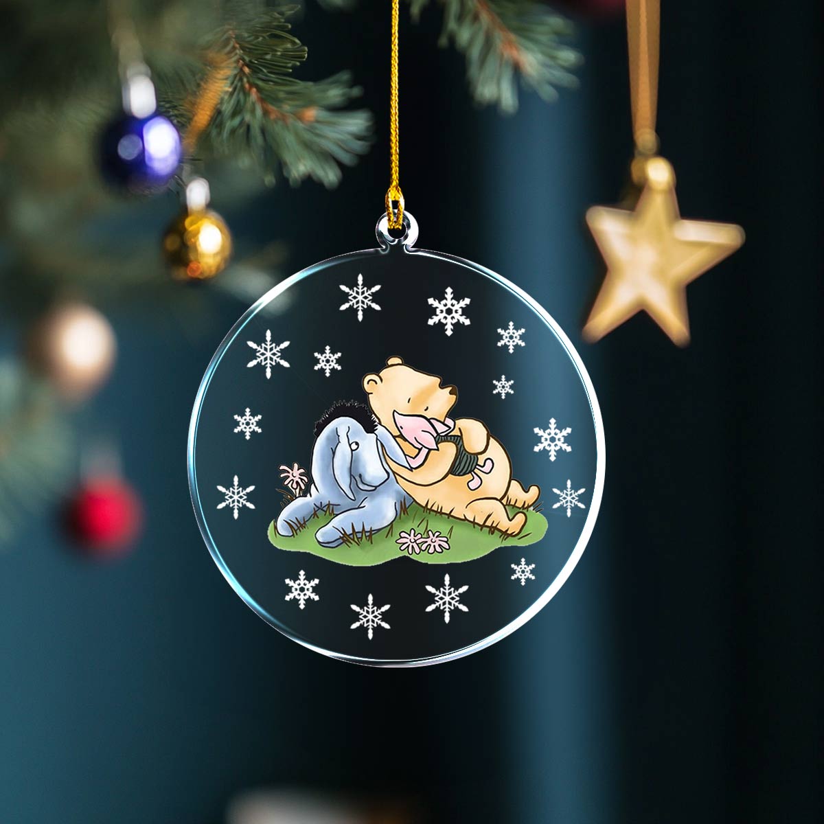 Shineful 2D Acrylic Ornament Pooh And Friends