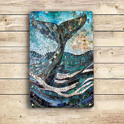 Shineful 2D Metal Sign Ocean Mosaic