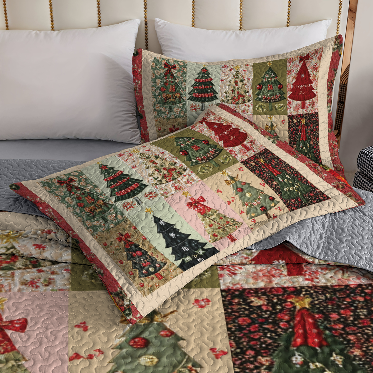 Shineful All Season Quilt 3-teiliges Set – Kiefern der Weihnachtszeit