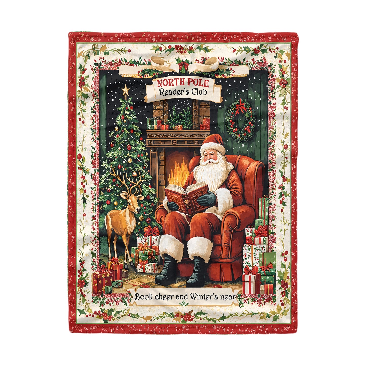 Shineful Fleece Blanket Winter Wonderland Reader's