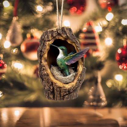 Shineful Acrylic Ornament Nestled Hummingbird