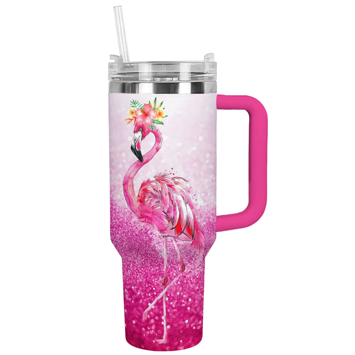 Glänzender Becher Blink Flamingo