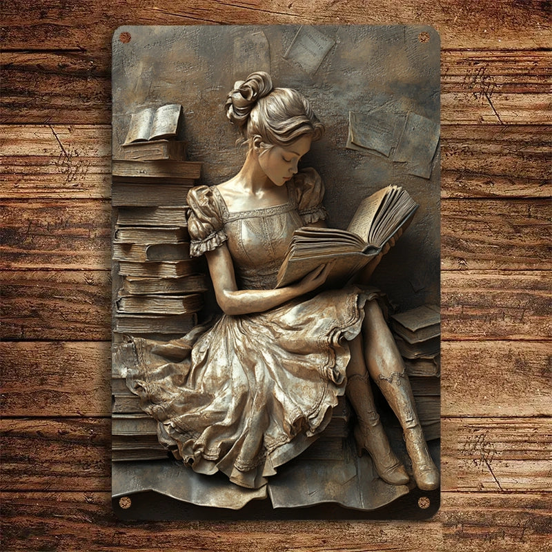 Shineful 2D Metal Sign Timeless Reader’s Dream