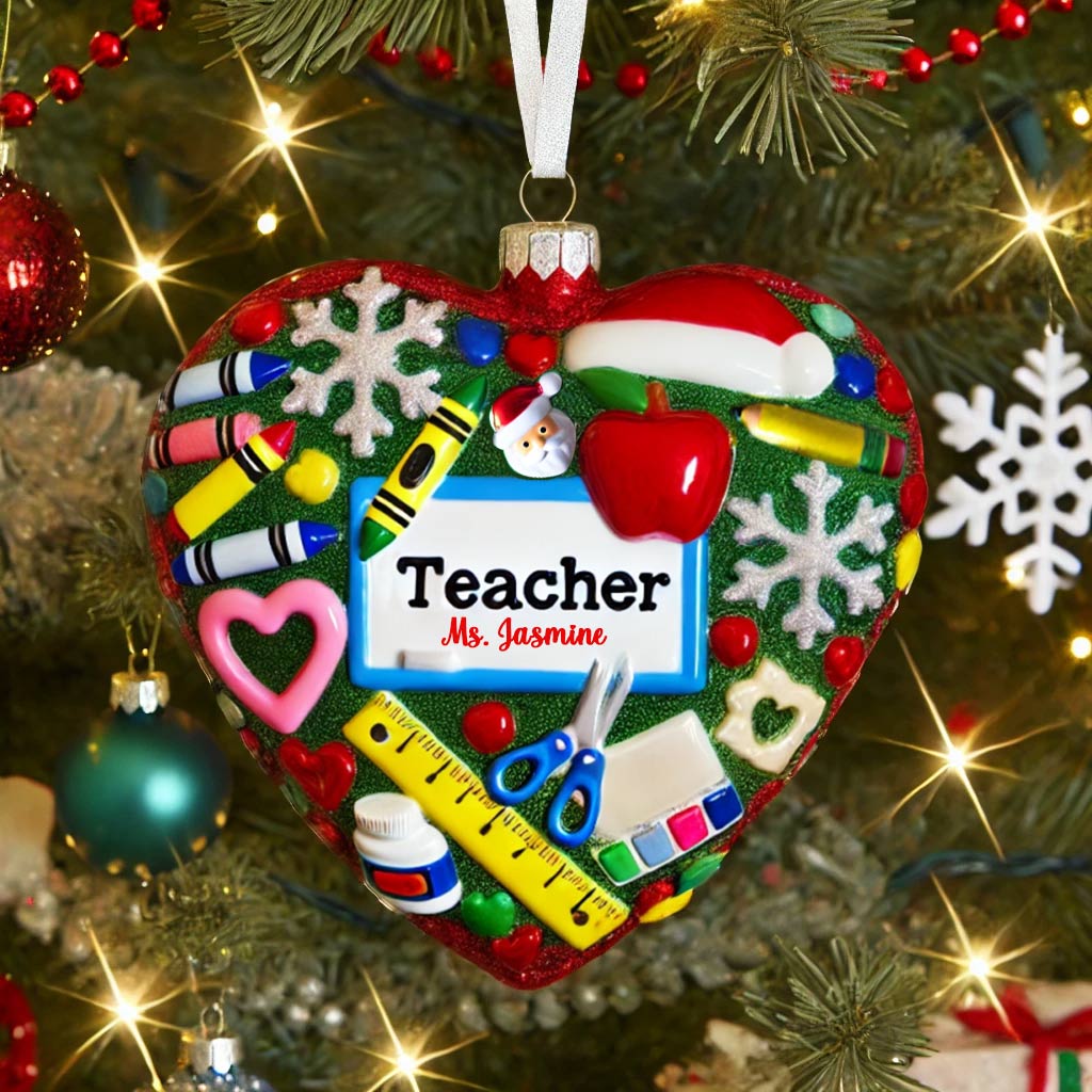 Shineful Acrylic Ornament Personalized Merry Christmas Teacher Lovely