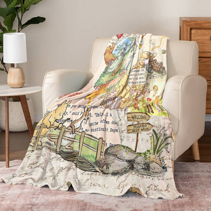 Shineful Fleece Blanket Pooh Forest Dreams